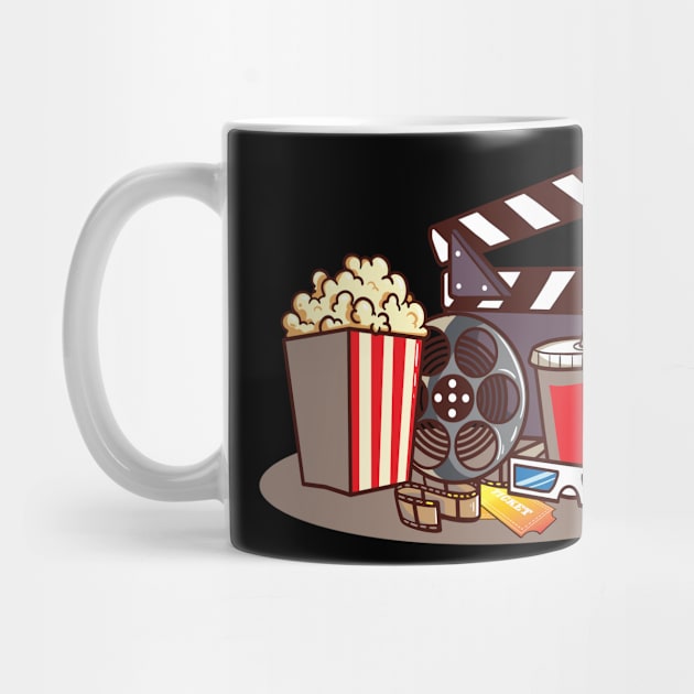 Filmmakers and Film Fans Popcorn Design by Luxara
